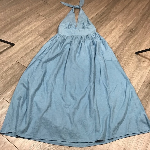 Urban Outfitters Blue Marilyn Monroe Style Halter Dress size S - Picture 4 of 8